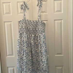 Shirred Top Tie Strap Dress. So pretty!